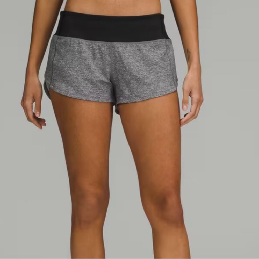 lululemon athletica Black and Gray Athletic Shorts